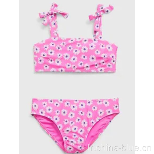 Bikini de maillots de bain imprimé de la mode fille